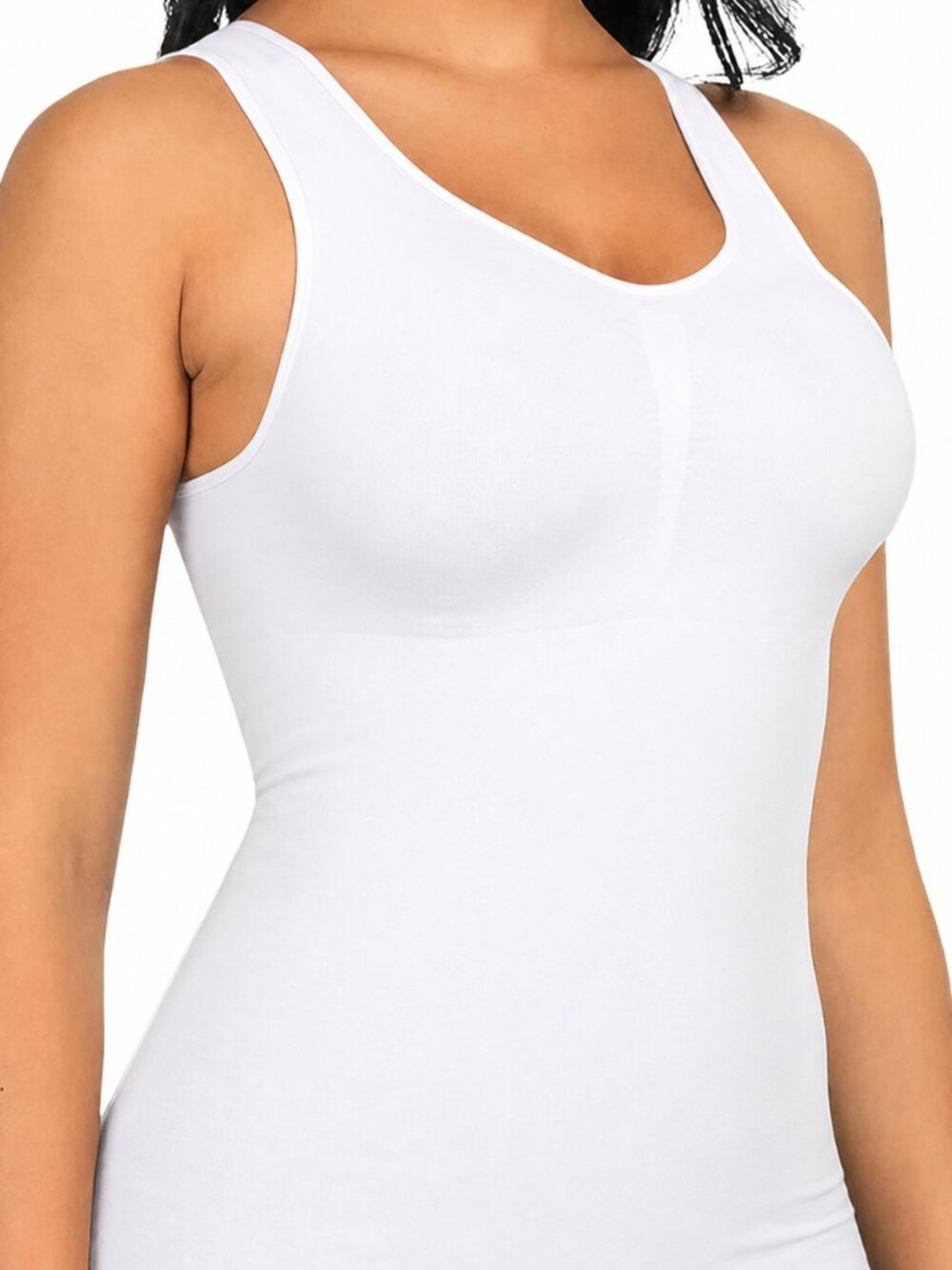 WomanOcean Cami Tank Top w/"5 Zones" InstaShaper Tech Asst Sizes White Brand New